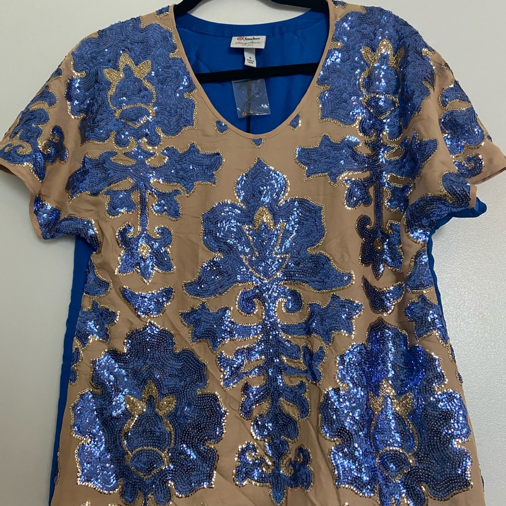 Neiman Marcus Tracy Reese Sequin Top Blouse New